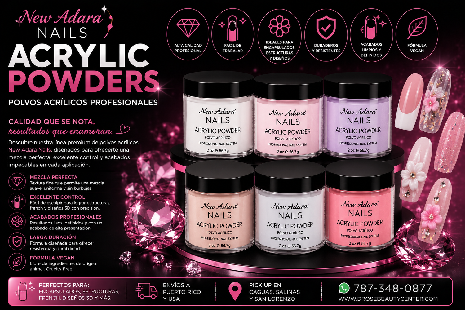 New Adara Nails Acrylic Powders