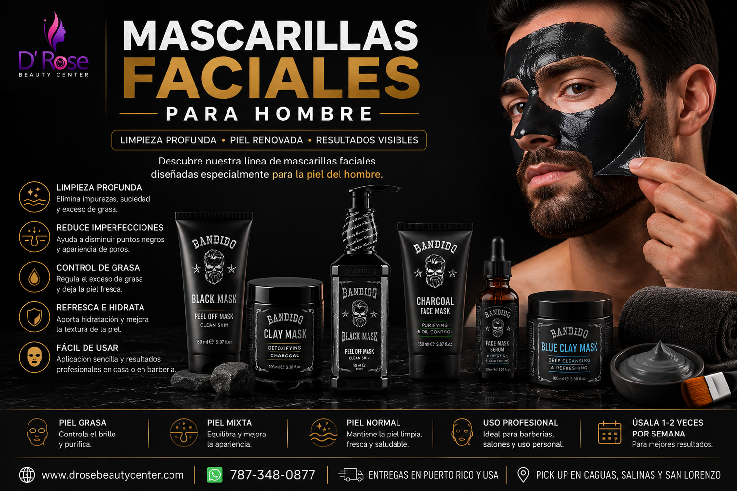 Mascarillas Faciales para Hombre
