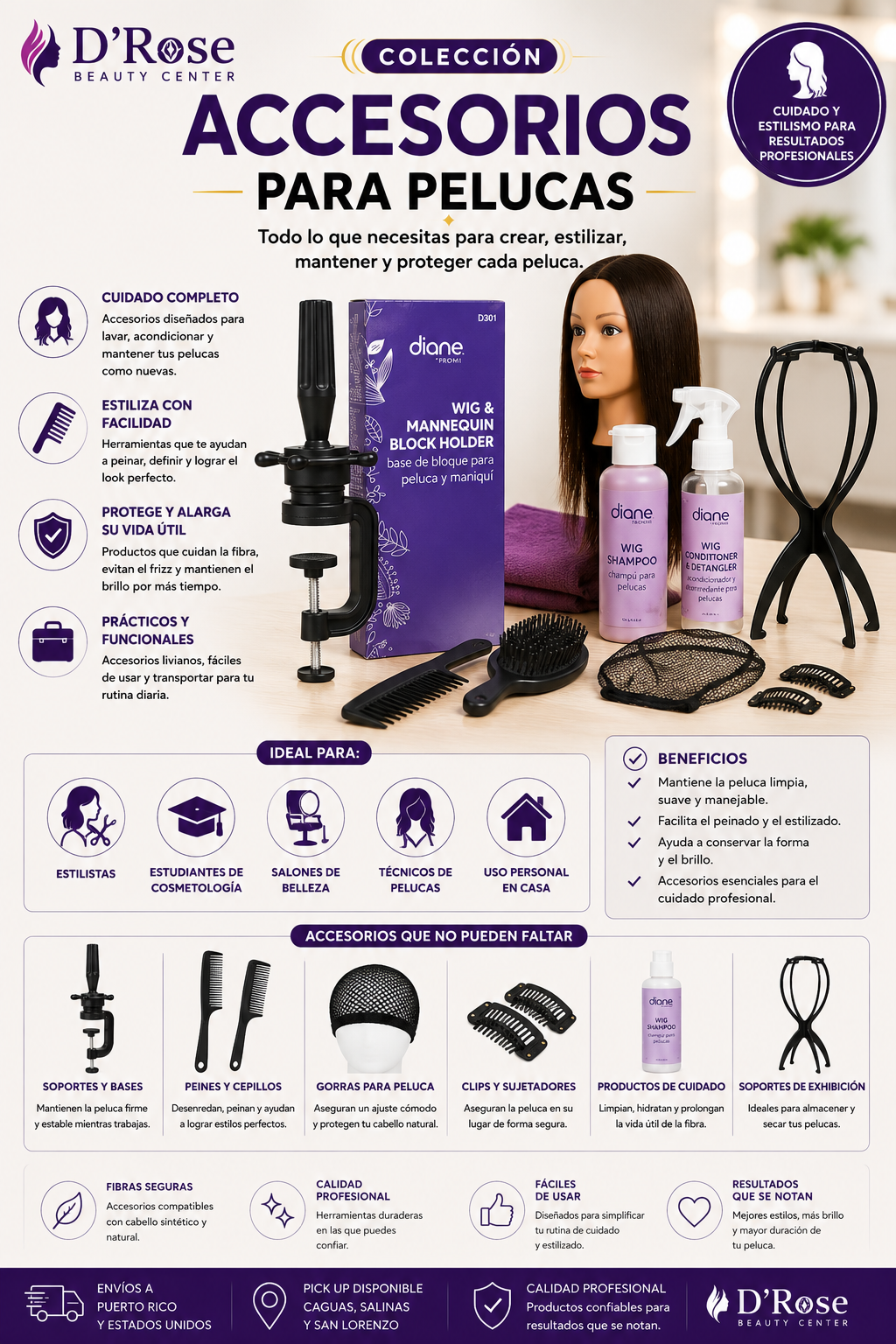 Accesorios para Pelucas