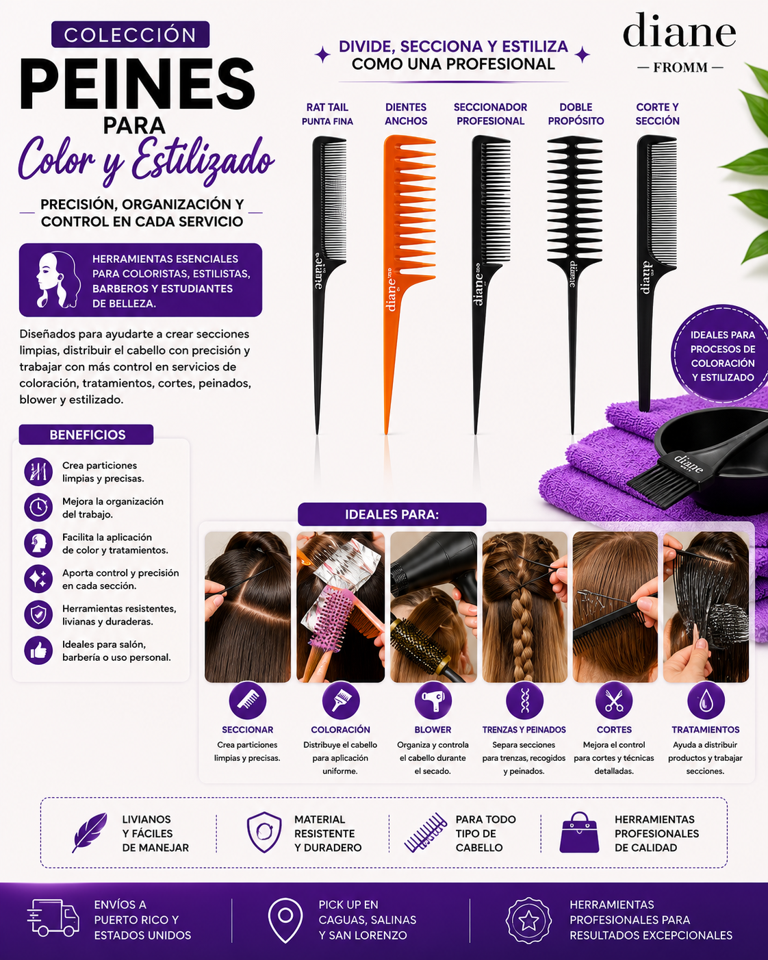 Peines para Color y Estilizado