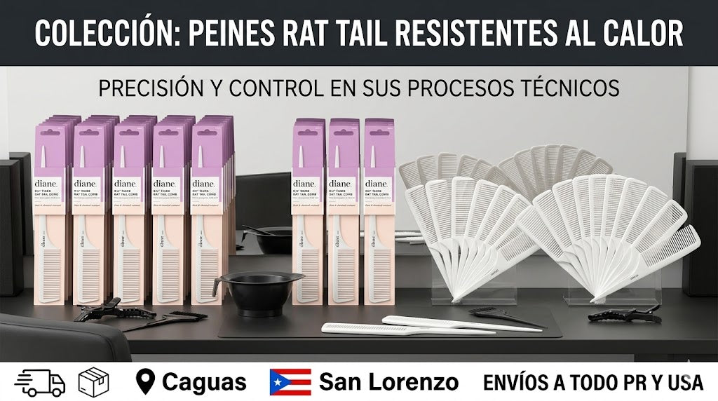 Peines Rat Tail Resistentes al Calor