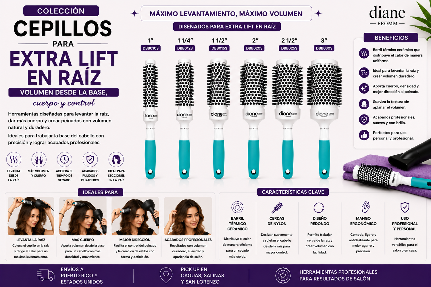 Cepillos para Extra Lift en Raíz