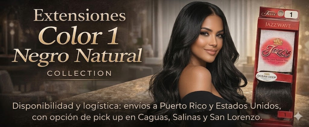 Extensiones de Cabello Color #1 – Negro Natural Intenso 100% Human Hair