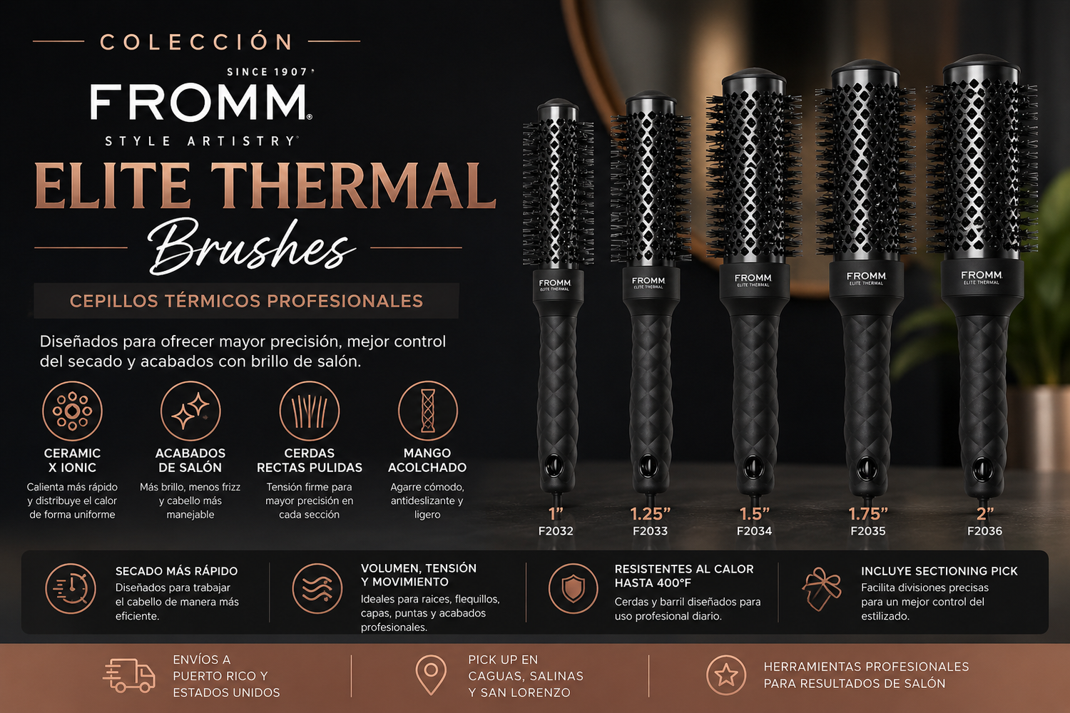 FROMM Elite Thermal Brushes