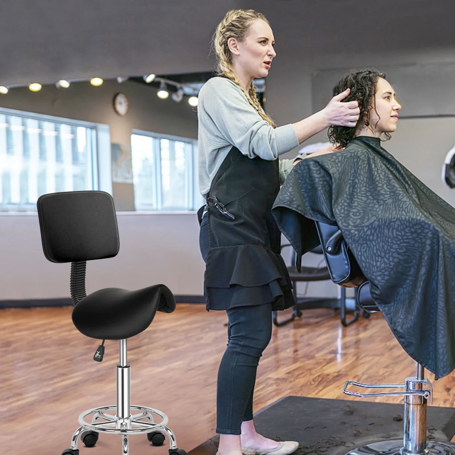 Asientos Auxiliares para Estilistas y Barberos