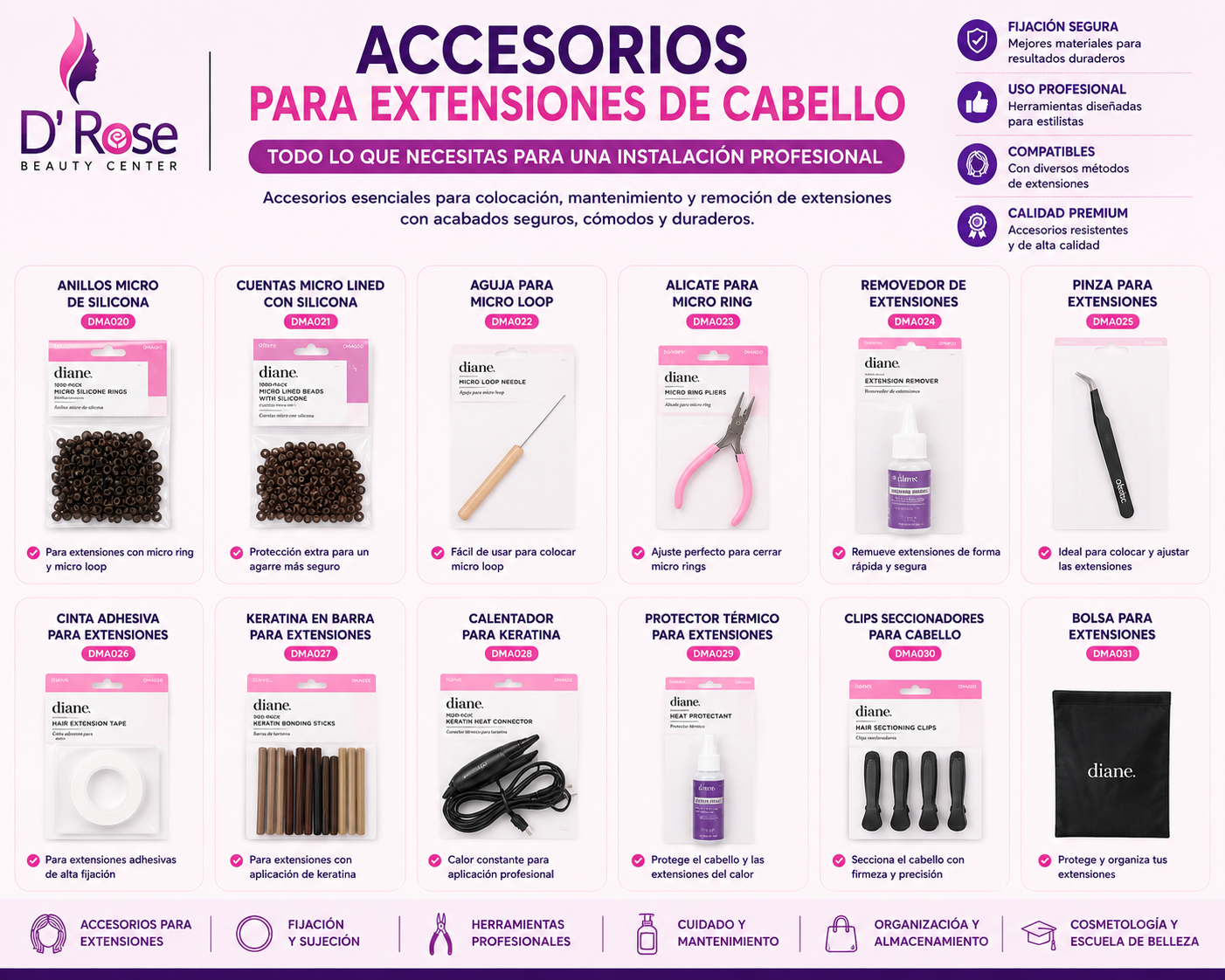 Accesorios para Extensiones de Cabello