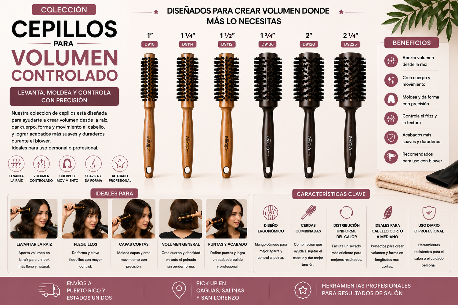 Cepillos para Volumen Controlado