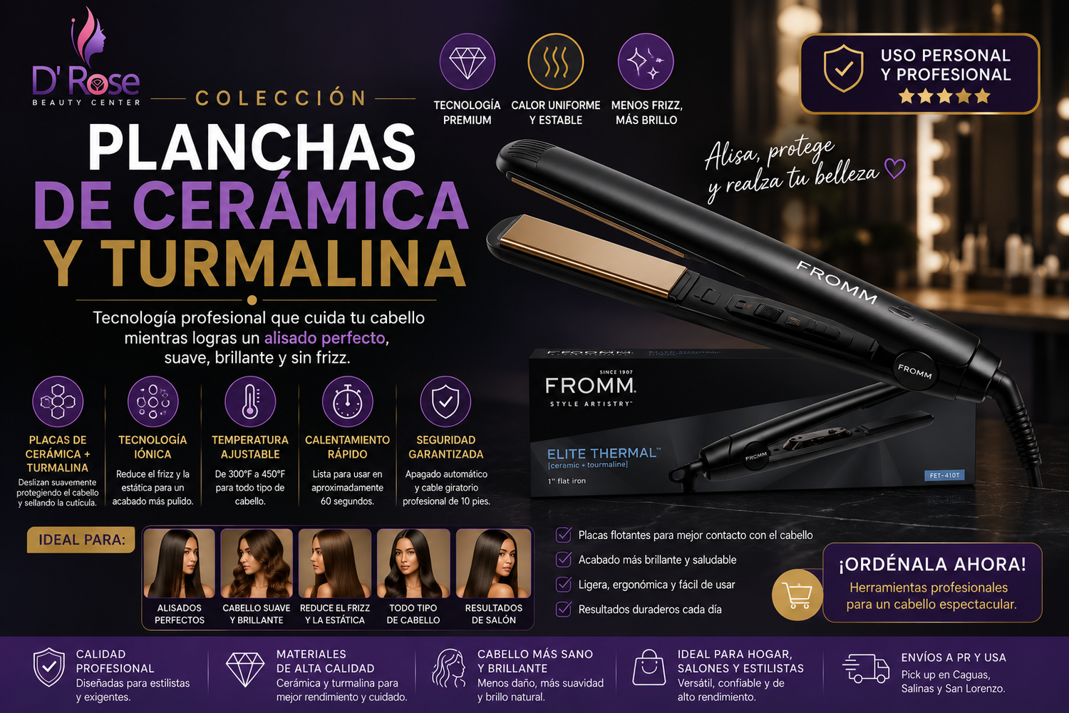 Planchas de Cerámica y Turmalina