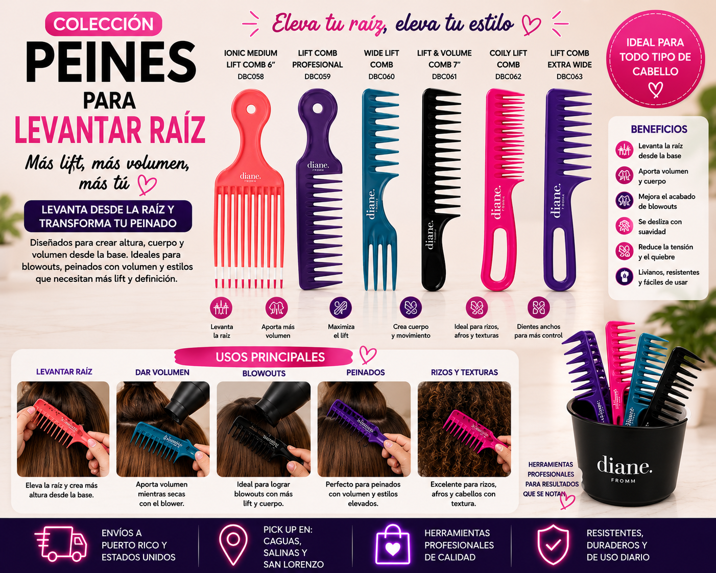 Peines para Levantar Raíz