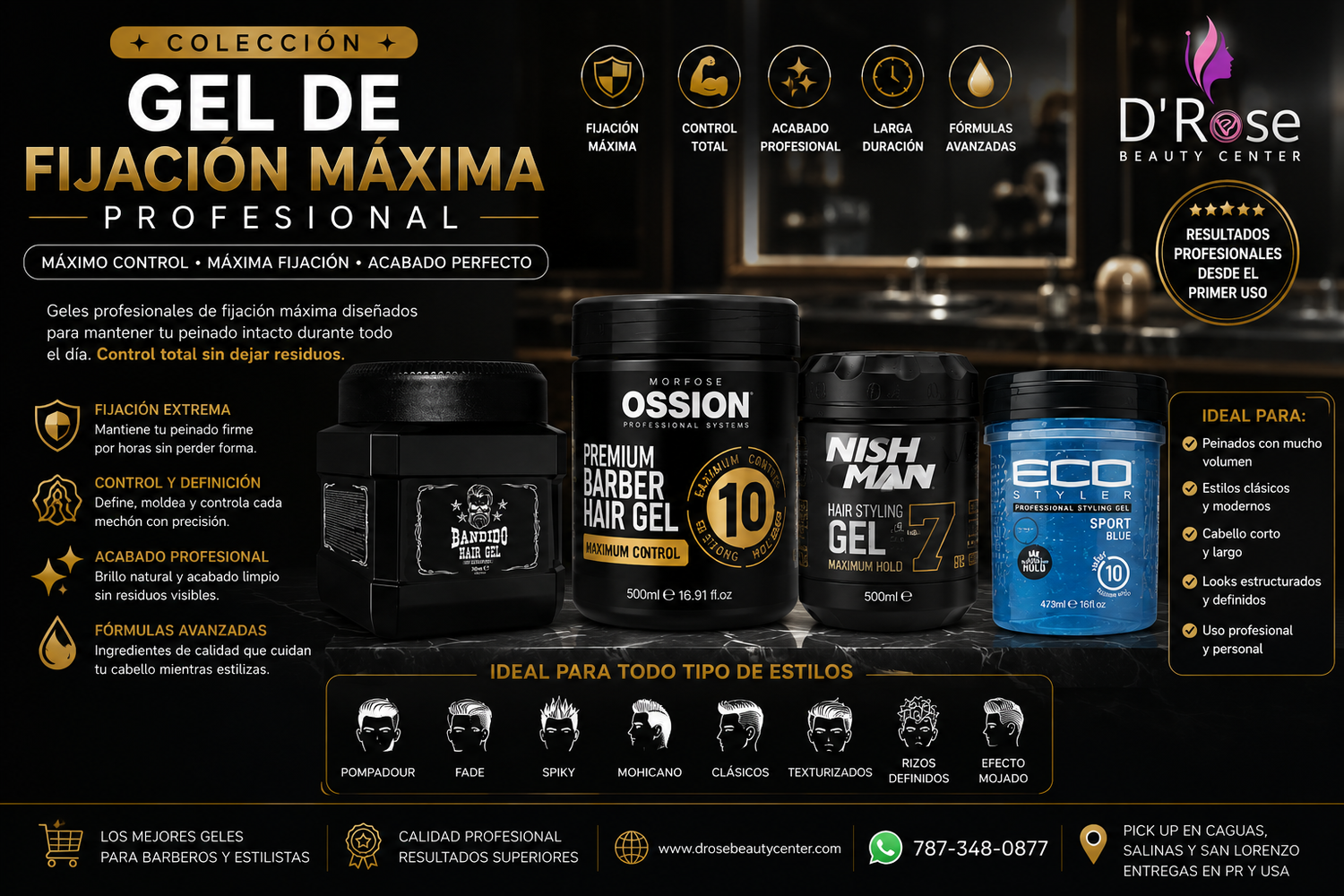 Gel de Fijación Máxima Profesional