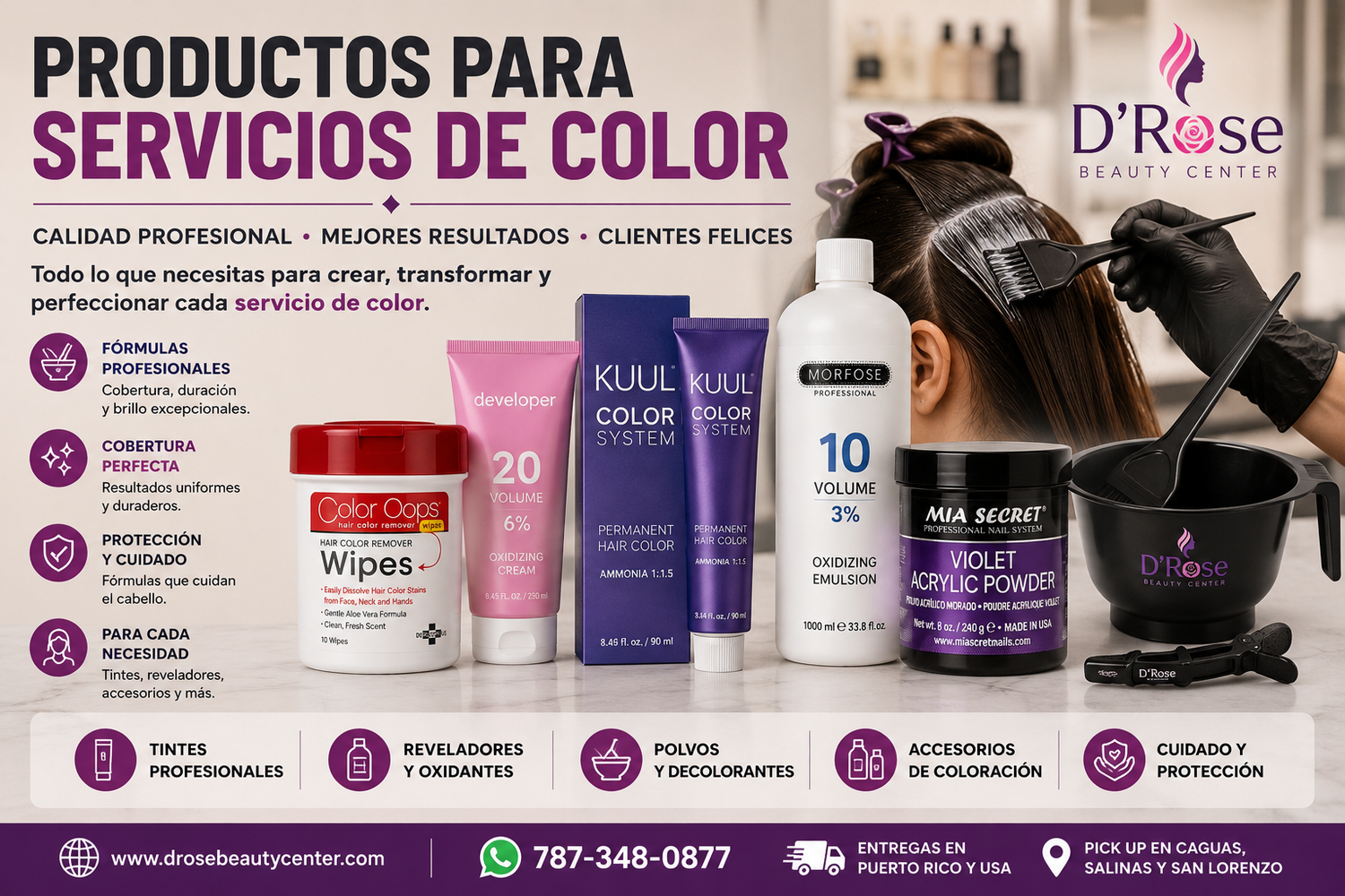 Productos Profesionales para Servicios de Color