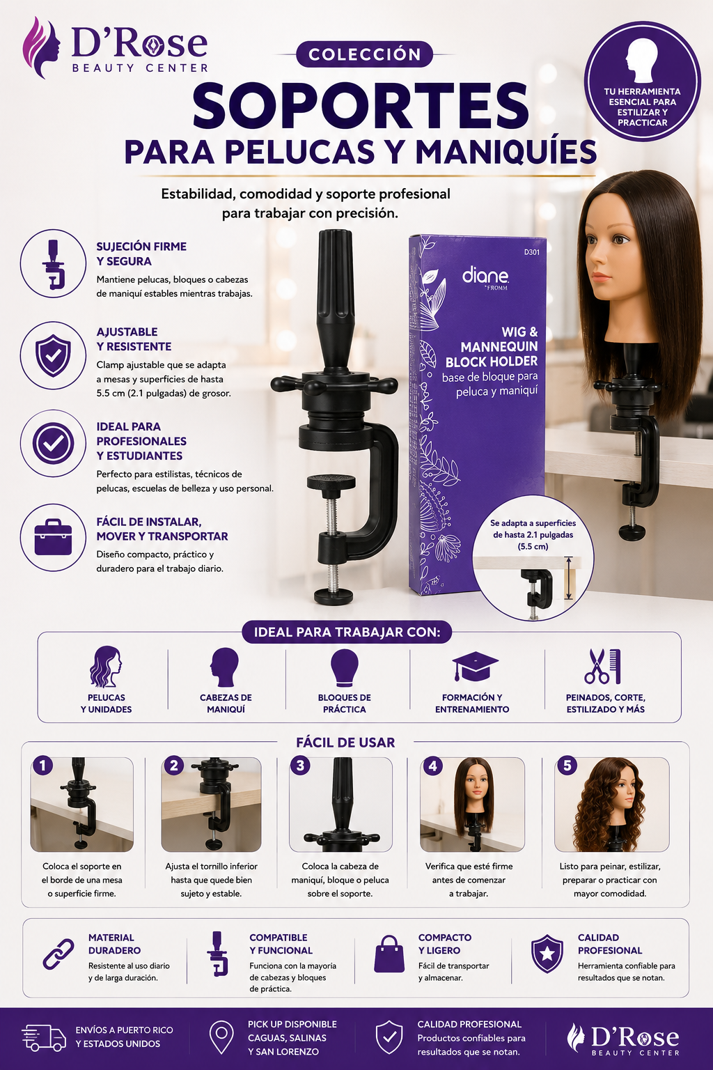 Soportes para Pelucas y Maniquíes