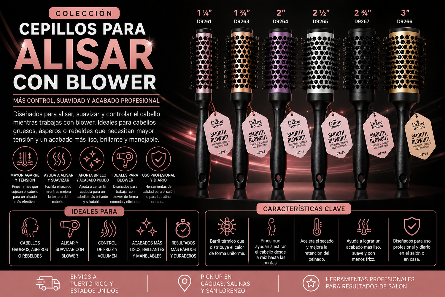 Cepillos para Alisar con Blower