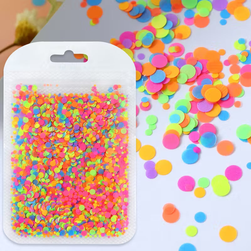 Confeti Fluorescente Multicolor para Uñas Nail Art NSB0070