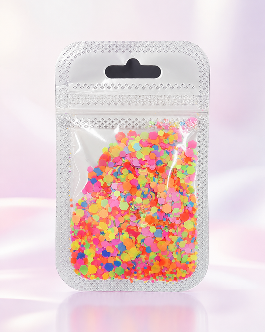 Confeti Fluorescente Multicolor para Uñas Nail Art NSB0070