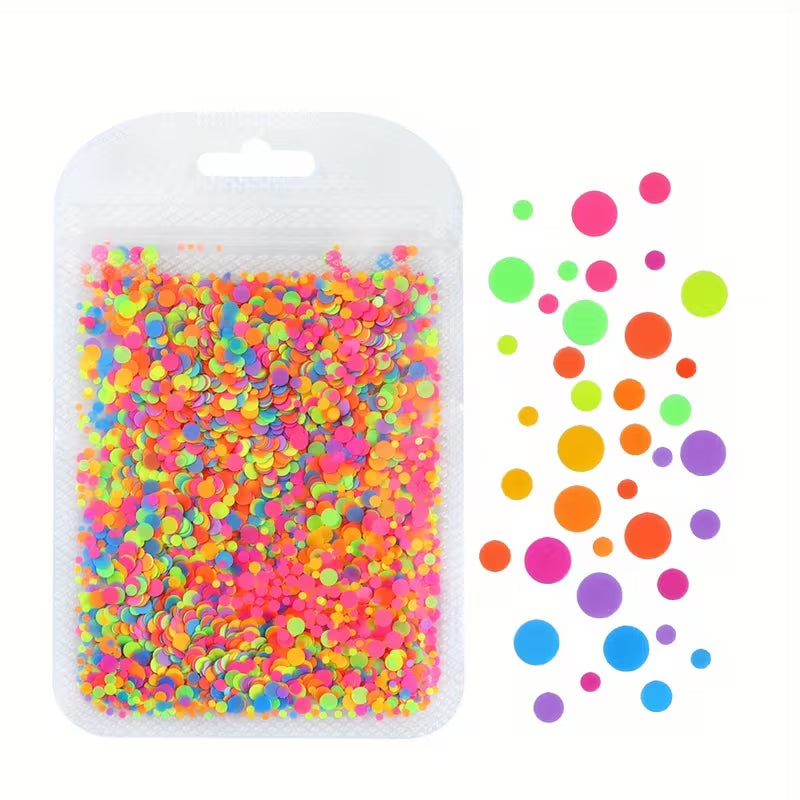 Confeti Fluorescente Multicolor para Uñas Nail Art NSB0070