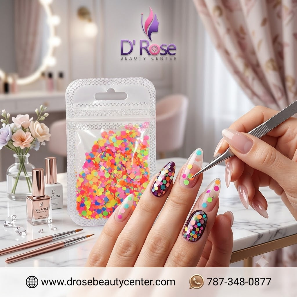 Confeti Fluorescente Multicolor para Uñas Nail Art NSB0070