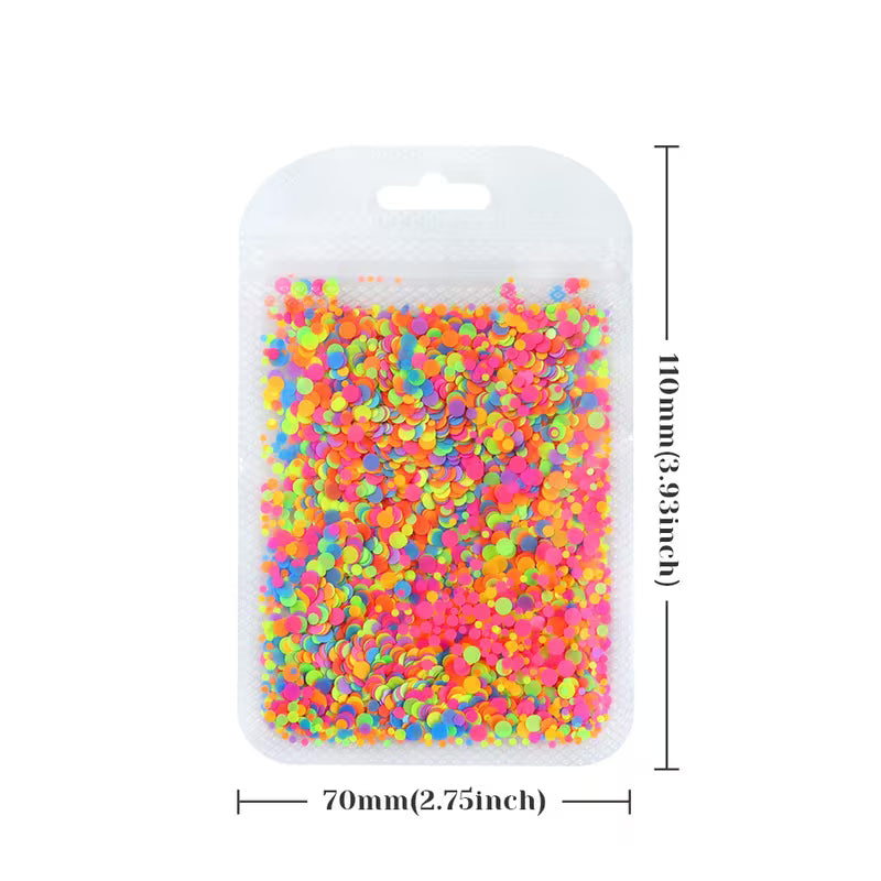 Confeti Fluorescente Multicolor para Uñas Nail Art NSB0070