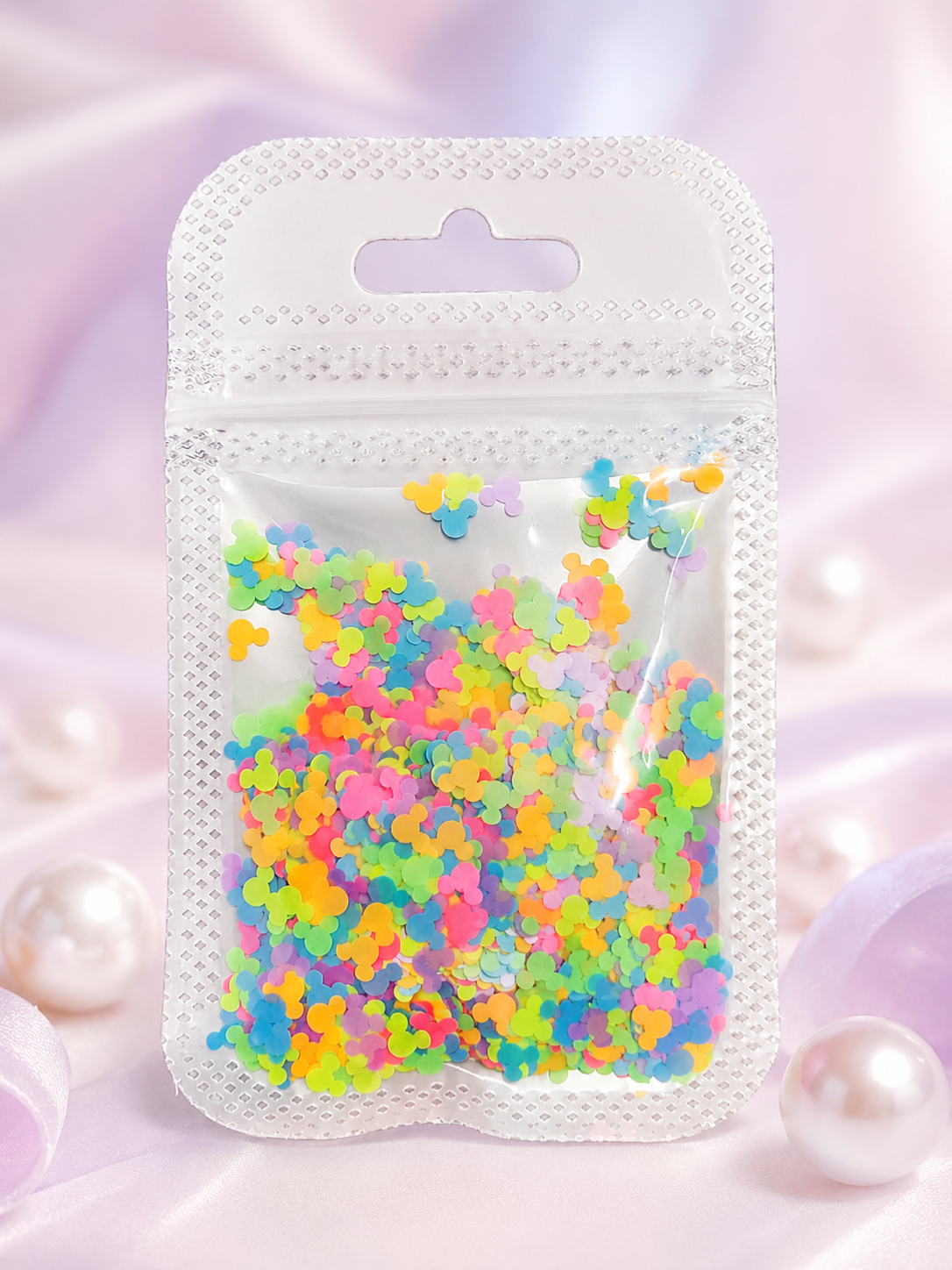 Confeti Fluorescente Multicolor para Uñas Tipo Ratón NSB0073