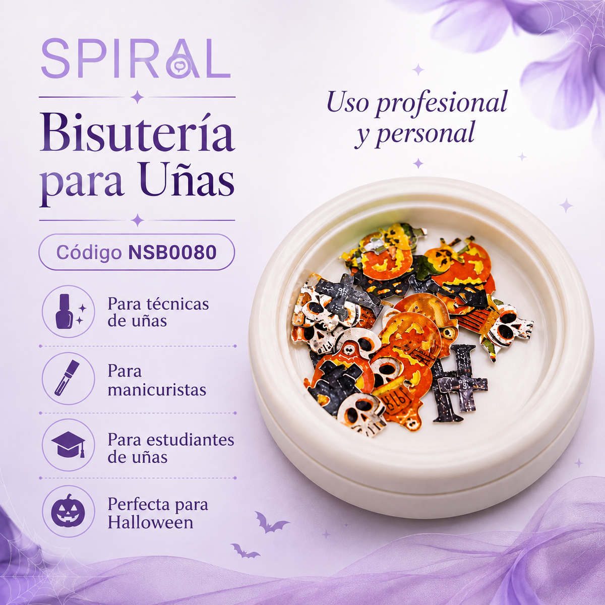 SPIRAL Bisutería para Uñas Halloween NSB0080 | Decoración Nail Art