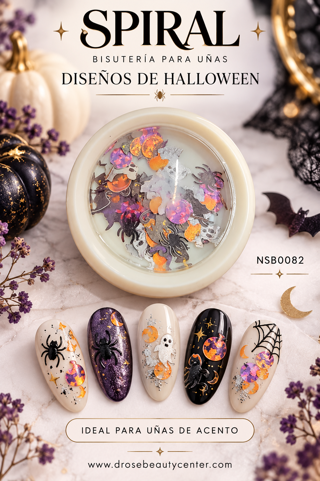 Spiral Bisutería para Uñas Halloween NSB0082