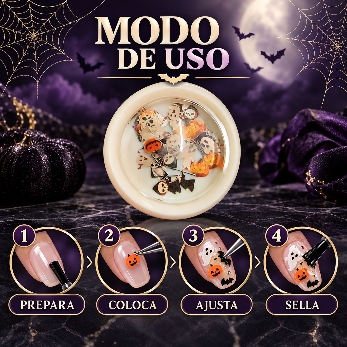 Spiral Bisutería Decorativa para Uñas Halloween – NSB0083