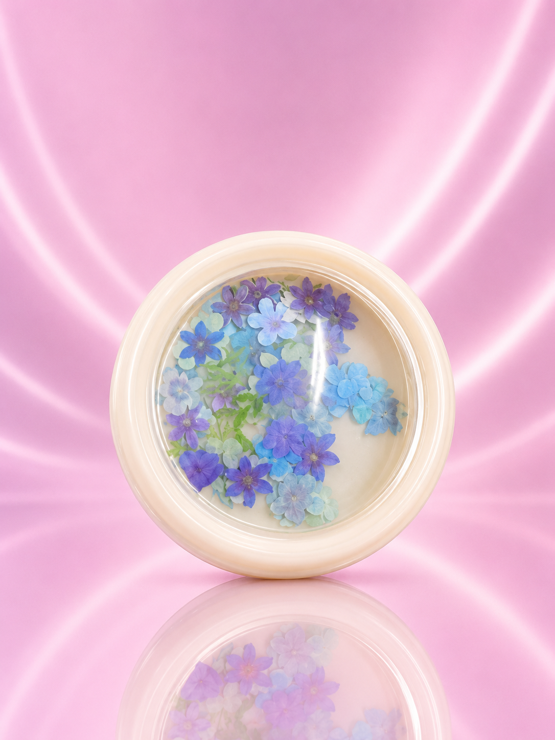 Spiral Confeti Floral 3D para Uñas Azul y Violeta NSB0091