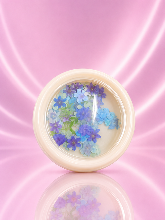 Spiral Confeti Floral 3D para Uñas Azul y Violeta NSB0091