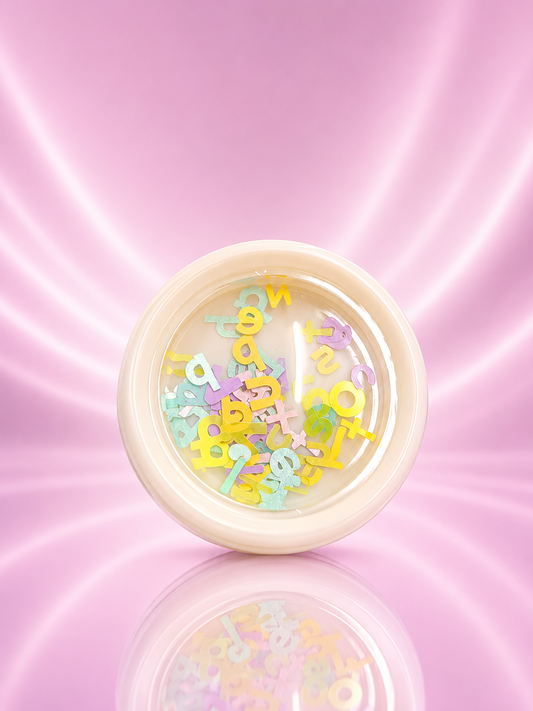 Spiral Confeti de Números para Uñas Multicolor NSB0092