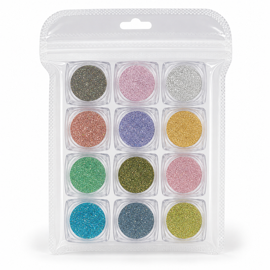 Spiral Glitter Holográfico para Uñas 12 Colores NSB0114