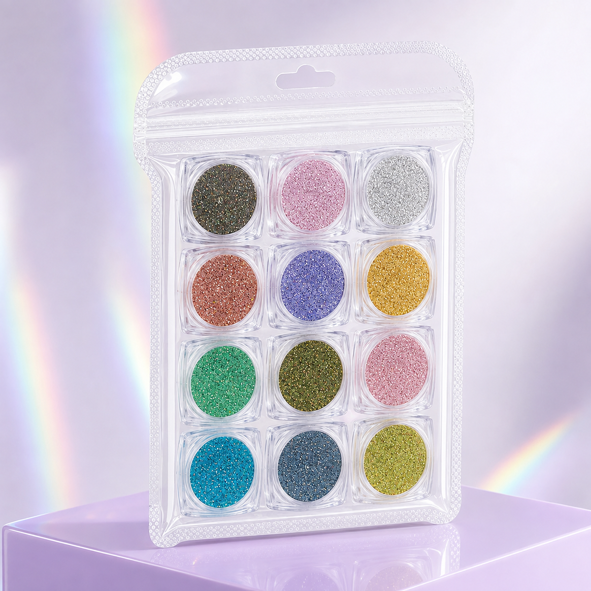 Spiral Glitter Holográfico para Uñas 12 Colores NSB0114