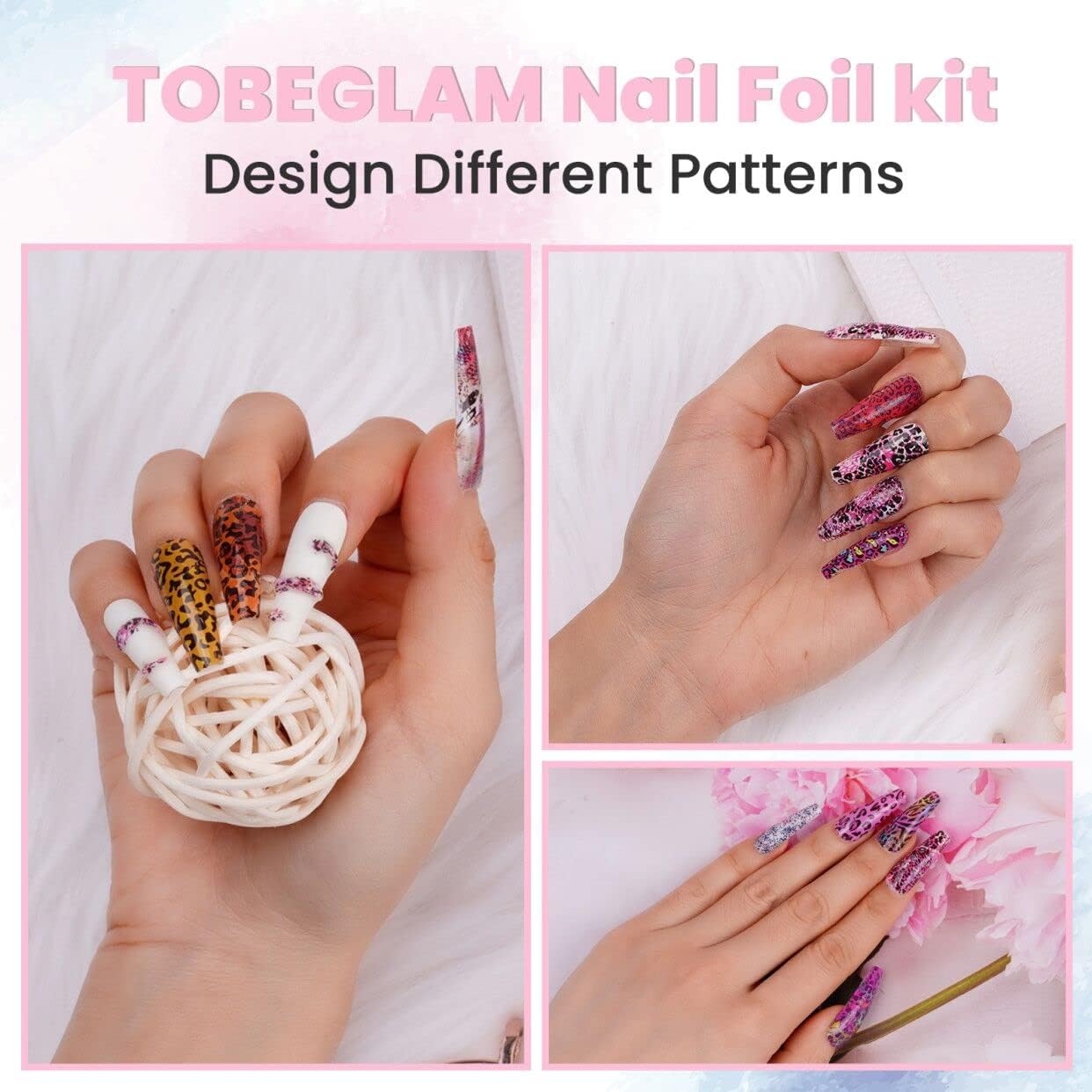Spiral Nail Foil NSB0127 – Set de 10 Rollos Animal Print para Uñas