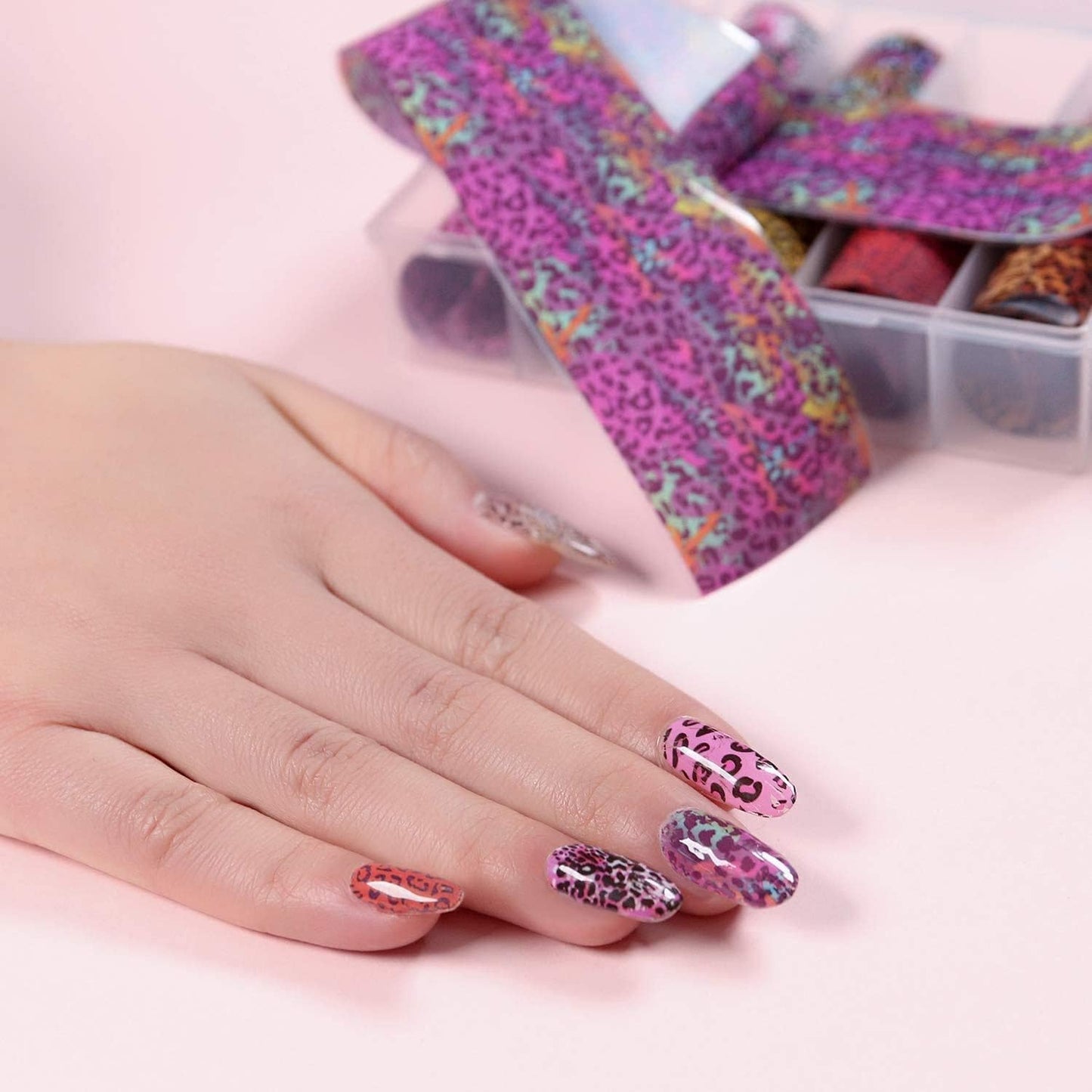 Spiral Nail Foil NSB0127 – Set de 10 Rollos Animal Print para Uñas