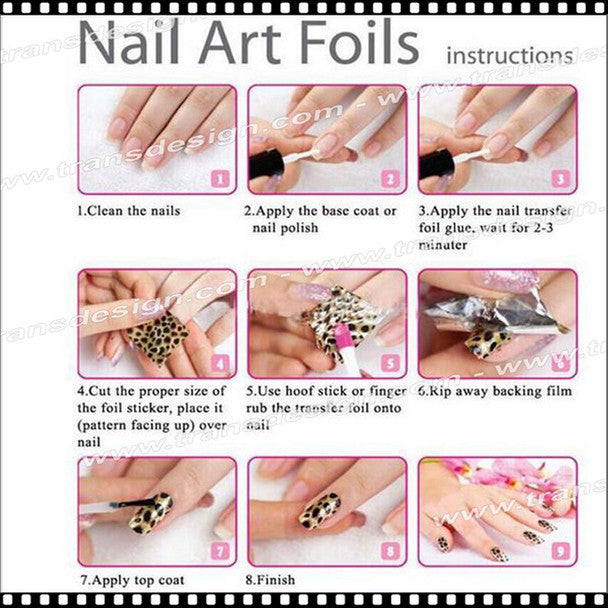 Spiral Nail Foil Sheets 10 Rolls NSB0132 – Diseños Cartoon y Pop Art Multicolor