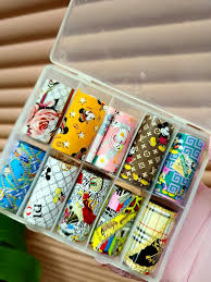 Spiral Nail Foil Sheets 10 Rolls NSB0132 – Diseños Cartoon y Pop Art Multicolor