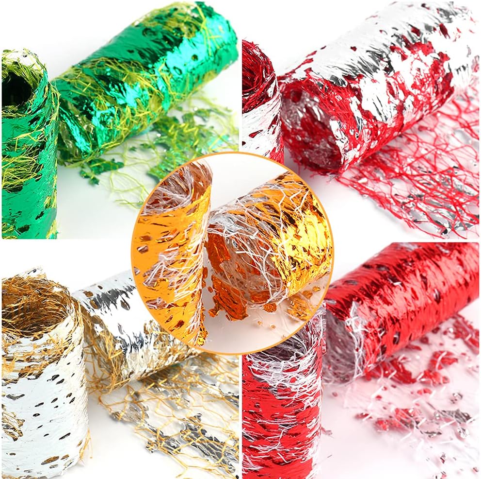 Spiral Nail Foil NSB0142 – Set de 10 Rollos Metálicos Dorados y Plateados para Uñas