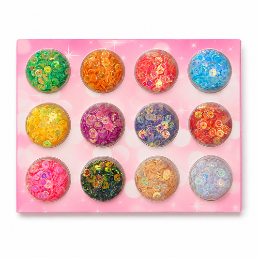 Spiral Bisutería o Gangarrias Holográficas para Uñas 12 Colores NSB0154
