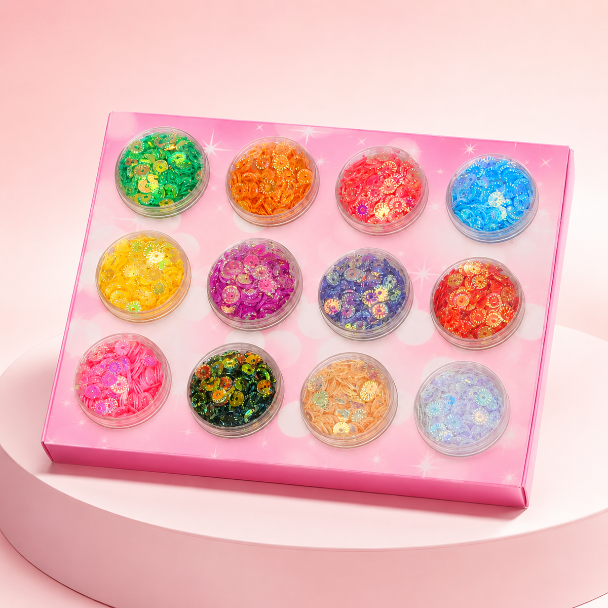 Spiral Bisutería o Gangarrias Holográficas para Uñas 12 Colores NSB0154