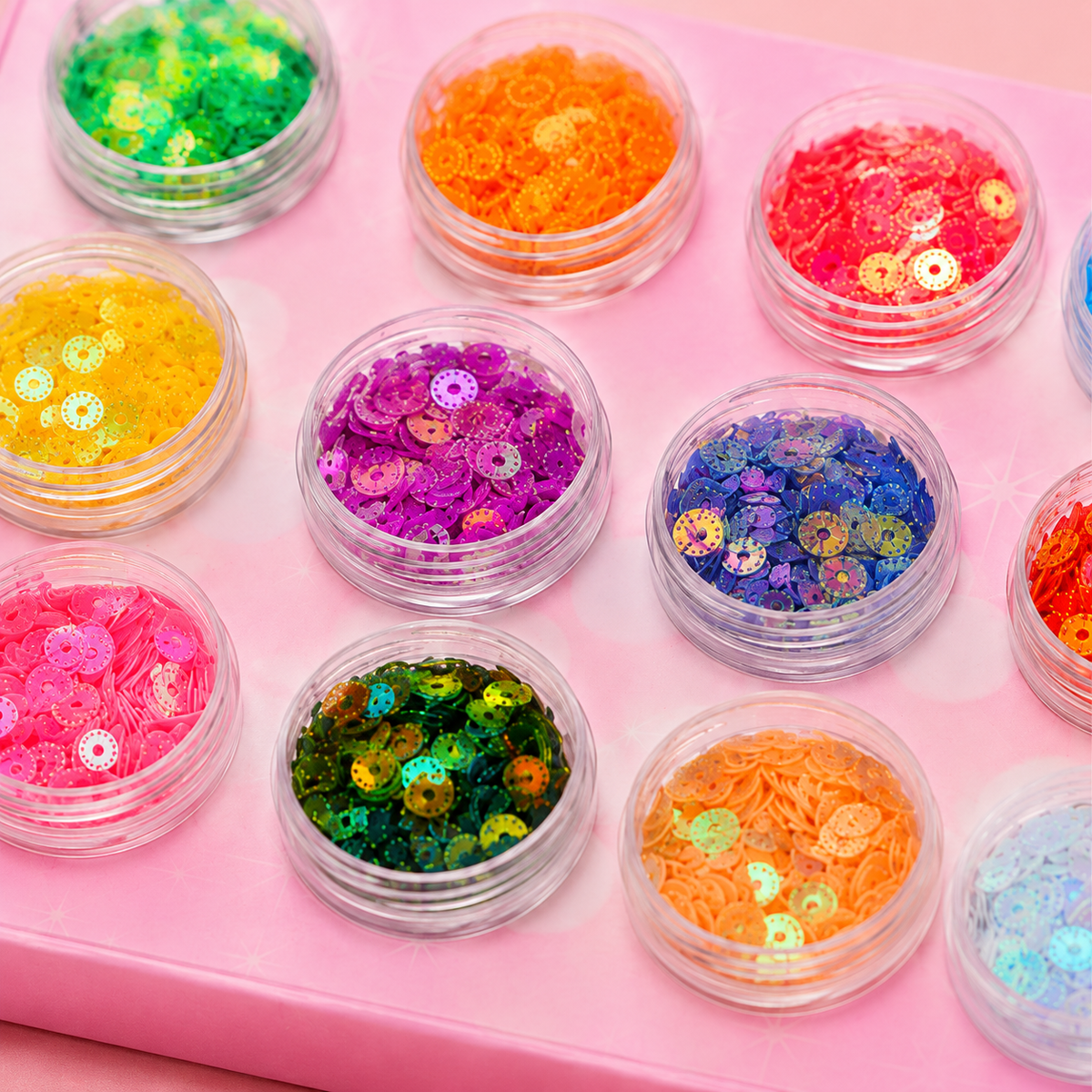 Spiral Bisutería o Gangarrias Holográficas para Uñas 12 Colores NSB0154