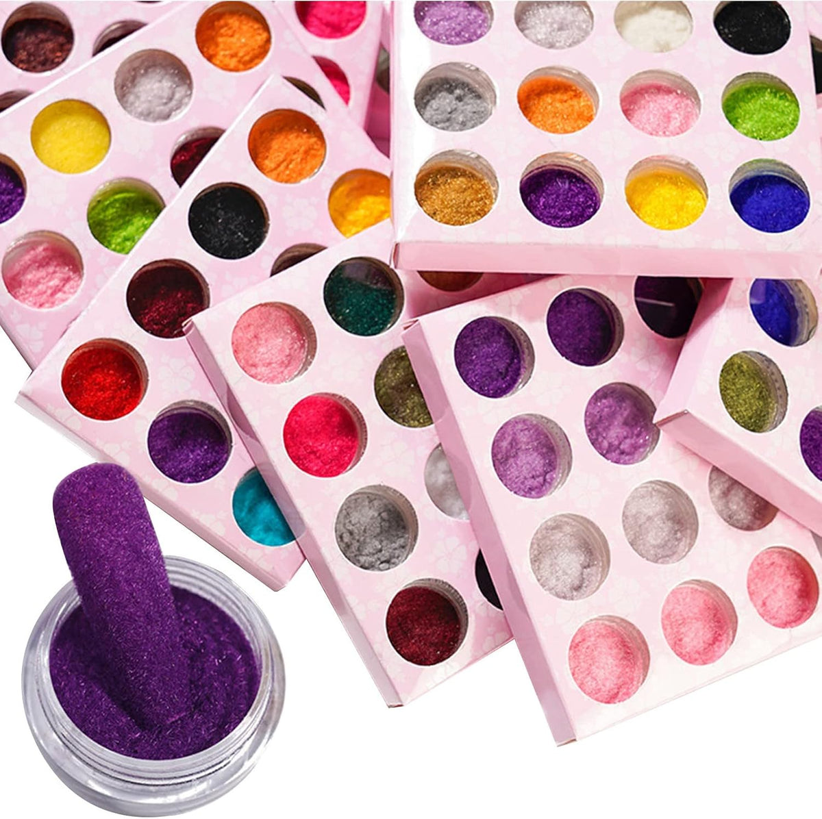 Spiral Glitter Nail 3D Art Kit 12 Piezas NSB0155