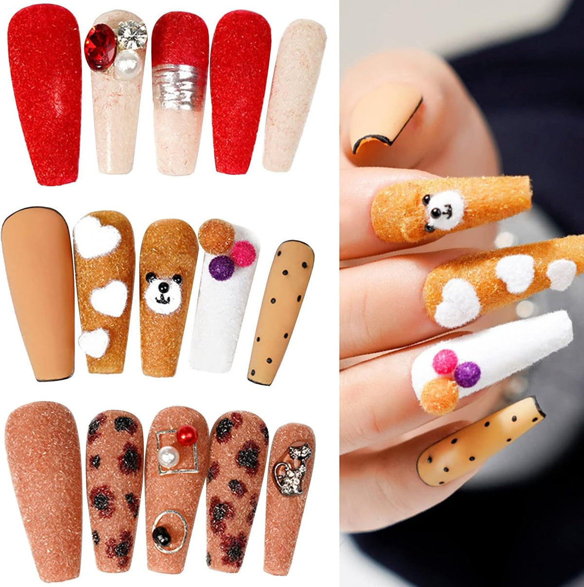Spiral Glitter Nail 3D Art Kit 12 Piezas NSB0155
