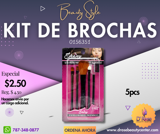 Shany Set de 5 Pinceles para Maquillaje 0156351