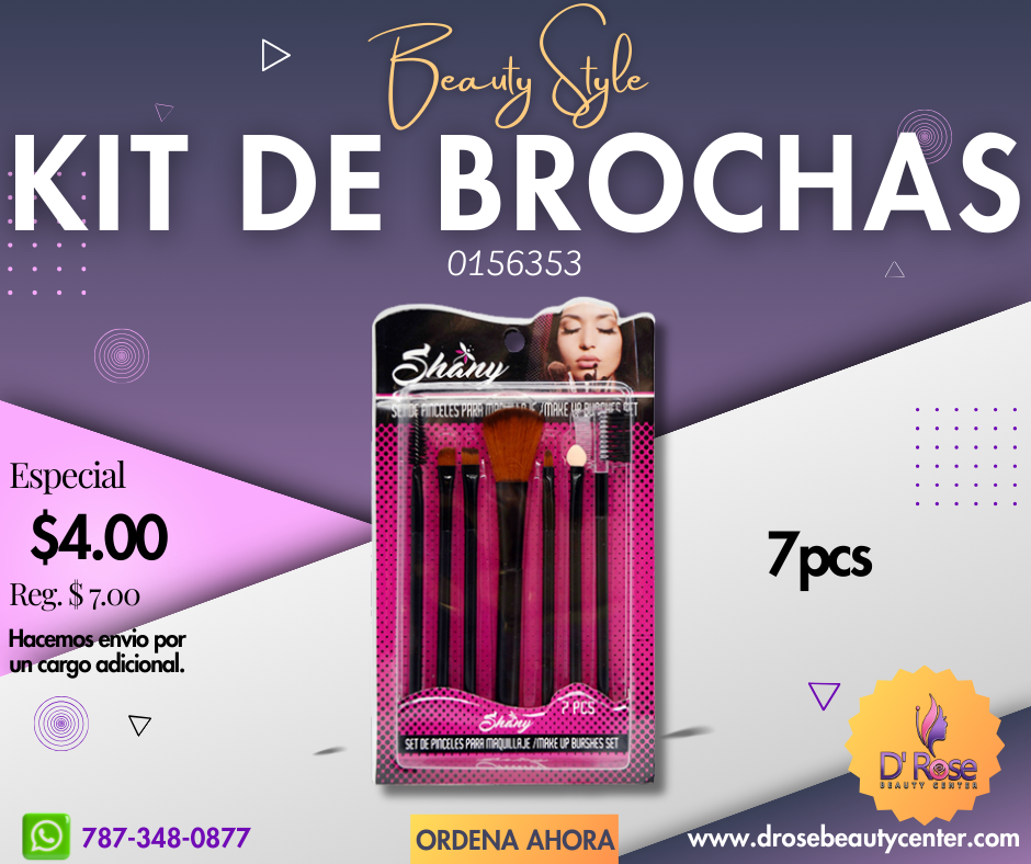 Shany Set de 7 Pinceles para Maquillaje 0156353