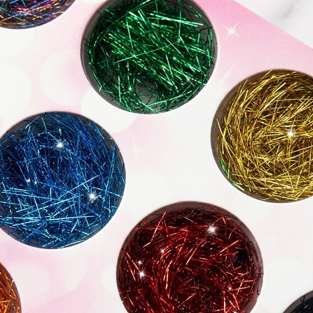Spiral Glitter Holográfico para Uñas 12 Colores NSB0156