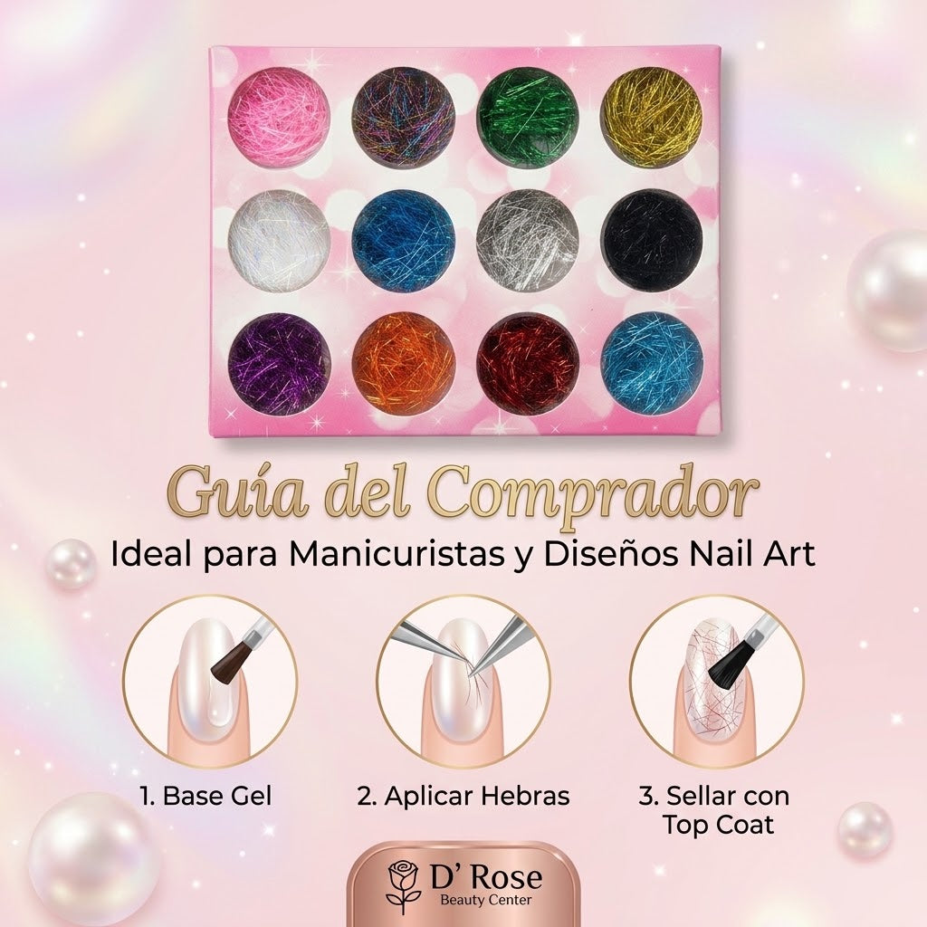 Spiral Glitter Holográfico para Uñas 12 Colores NSB0156