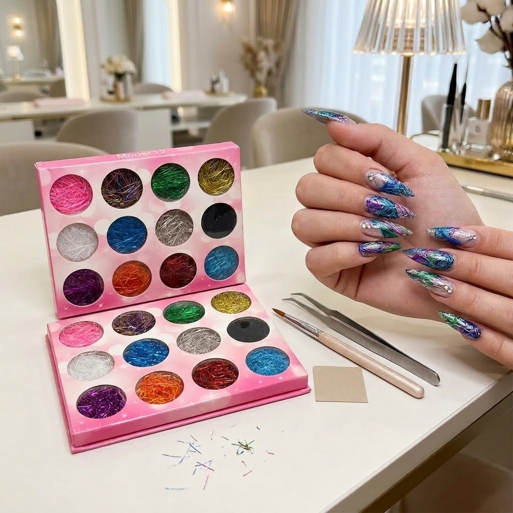 Spiral Glitter Holográfico para Uñas 12 Colores NSB0156