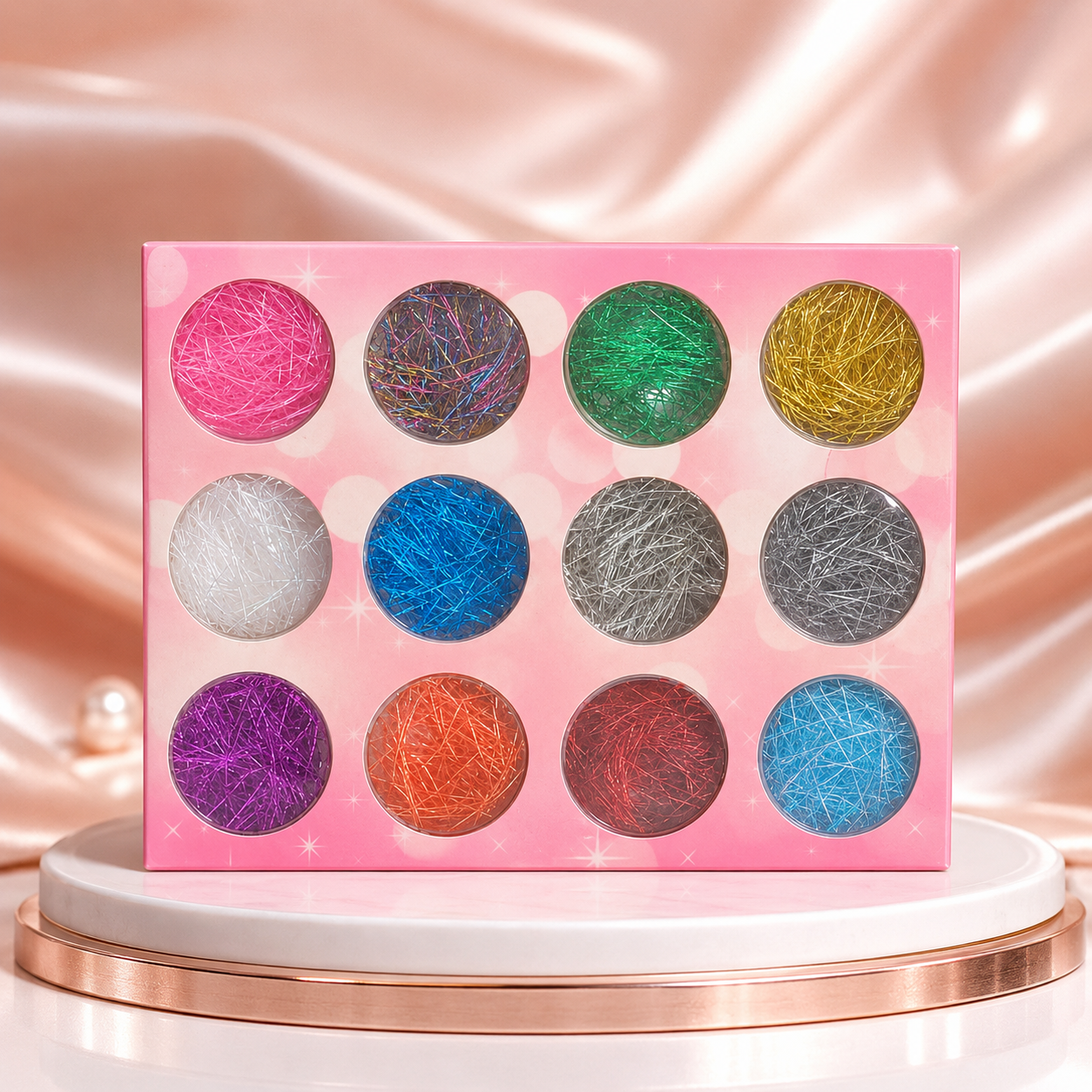 Spiral Glitter Holográfico para Uñas 12 Colores NSB0156