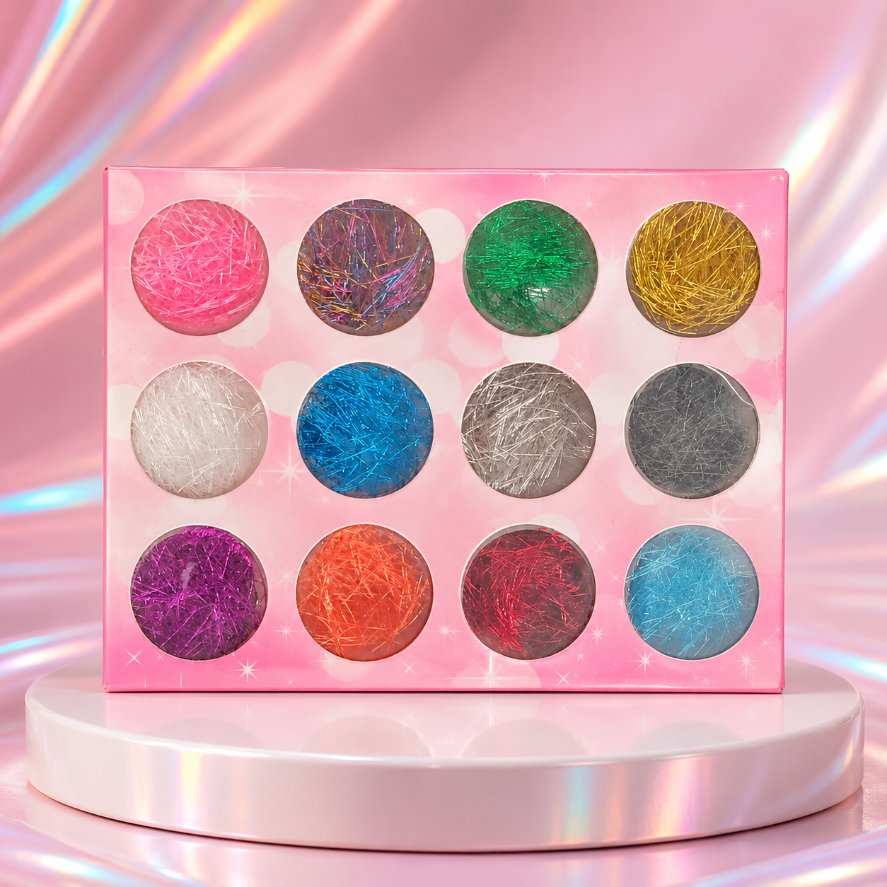 Spiral Glitter Holográfico para Uñas 12 Colores NSB0156