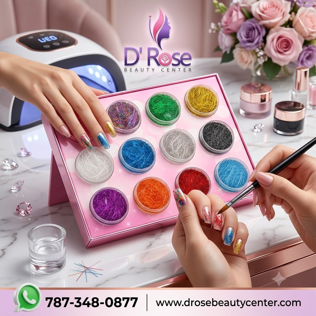 Spiral Pelo de Ángel Nail 3D Art Kit 12 Piezas NSB0156
