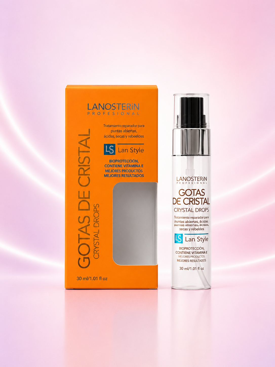 Lanosterín Profesional Gotas de Cristal Sellador de Puntas con Vitamina E 1.01 oz – 0210030